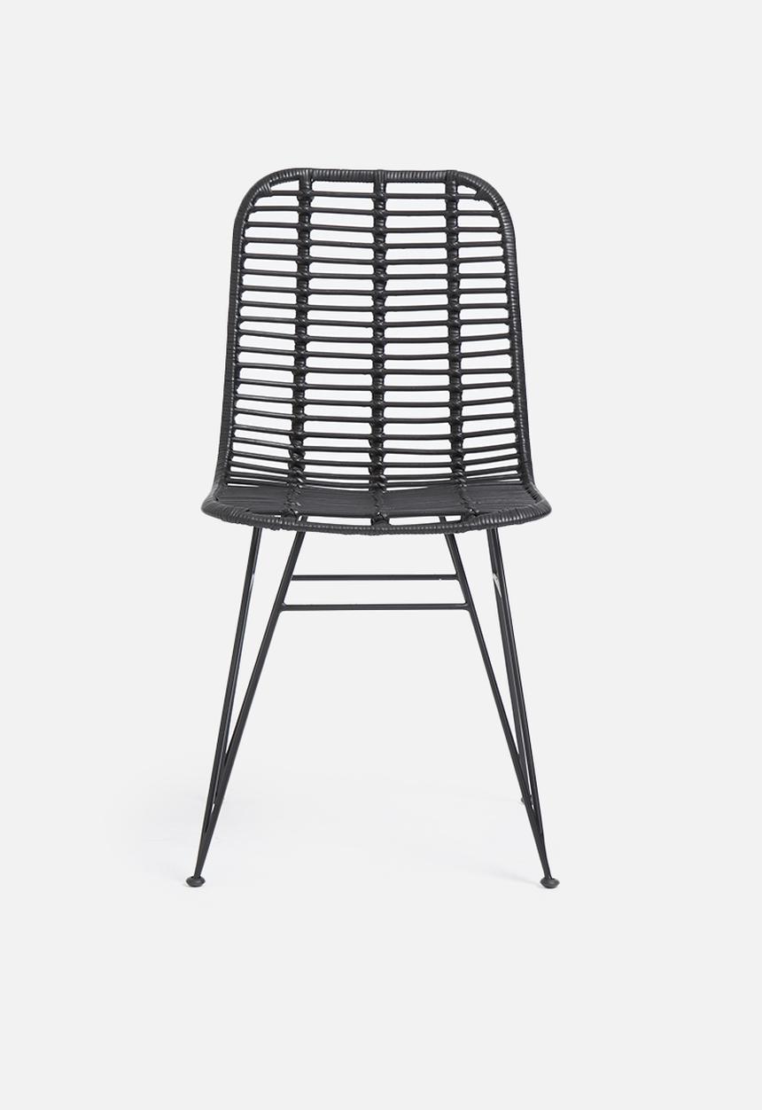 Sixth Floor - Gili rattan chair - black
