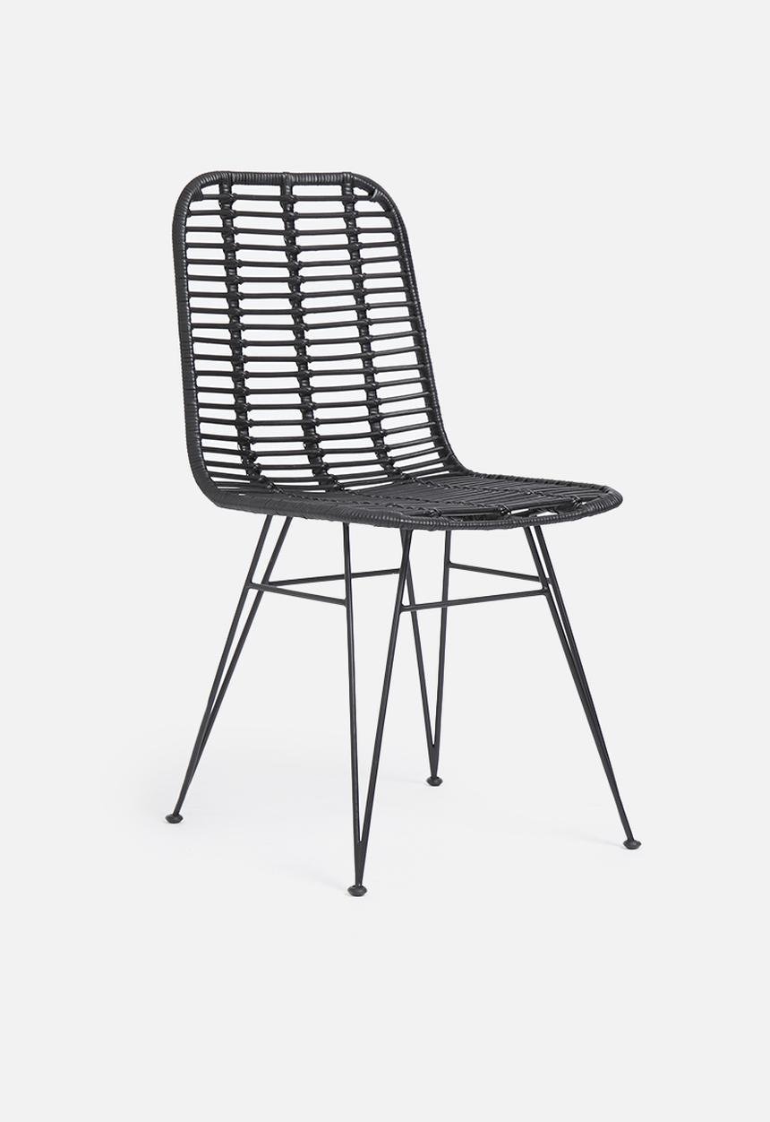 Sixth Floor - Gili rattan chair - black