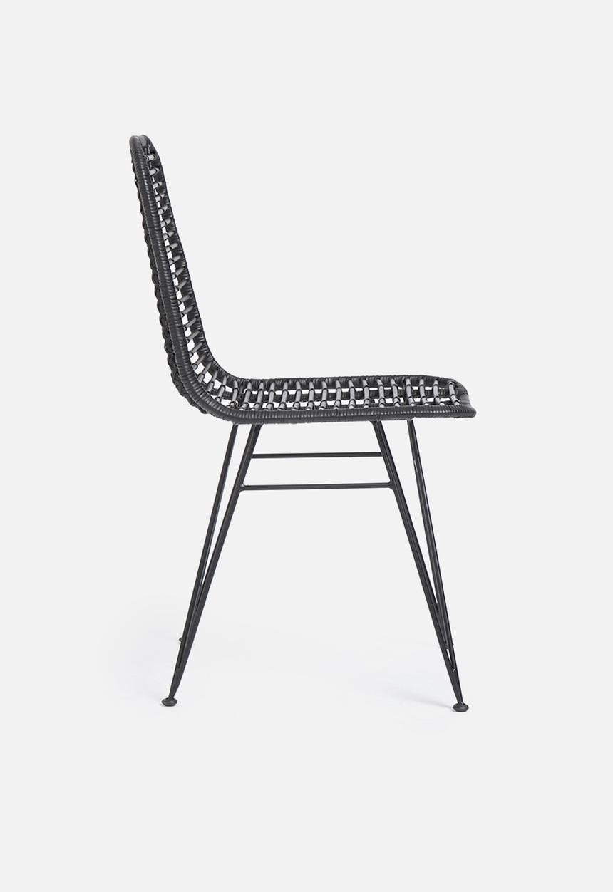 Sixth Floor - Gili rattan chair - black