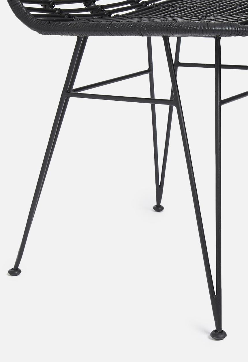 Sixth Floor - Gili rattan chair - black