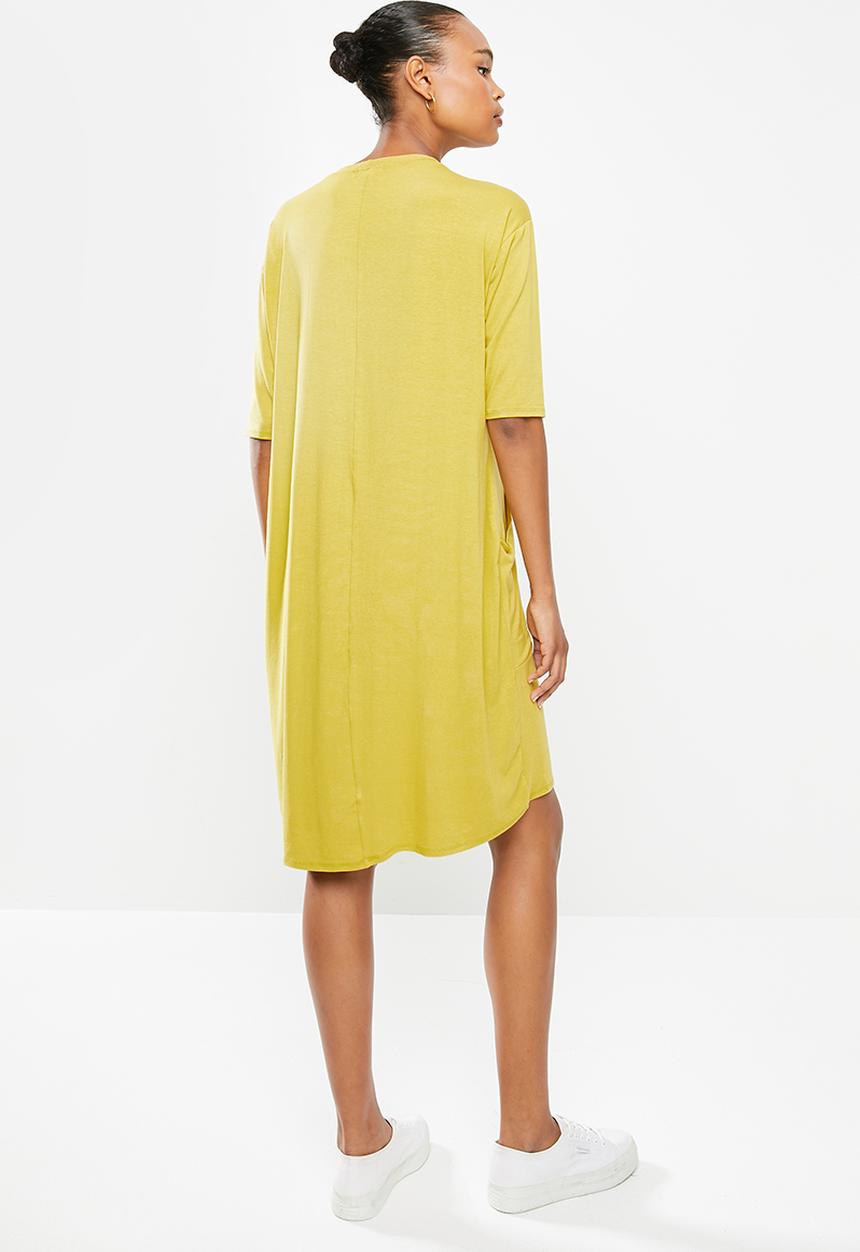 edit - Knit cocoon dress - yellow