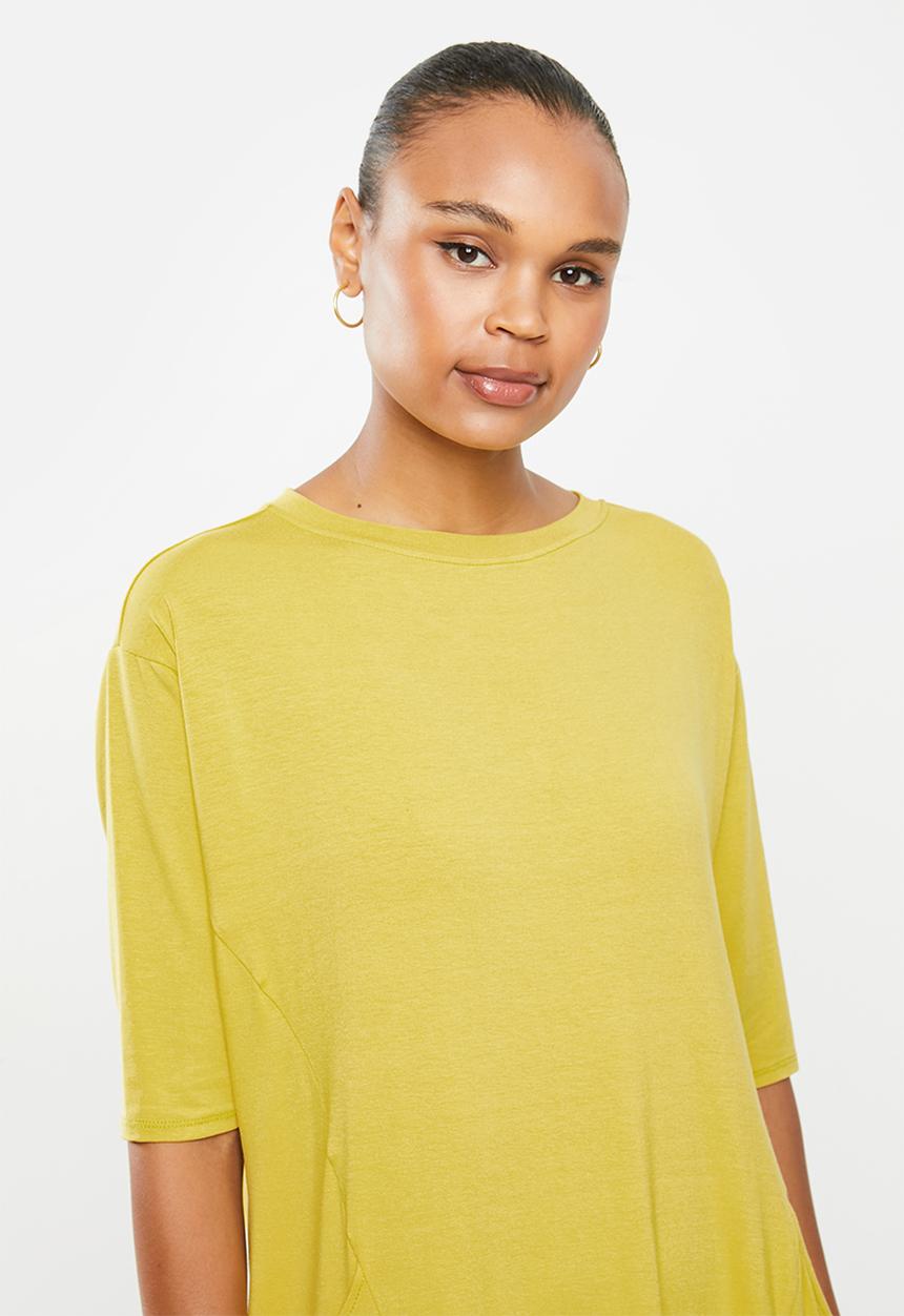 edit - Knit cocoon dress - yellow