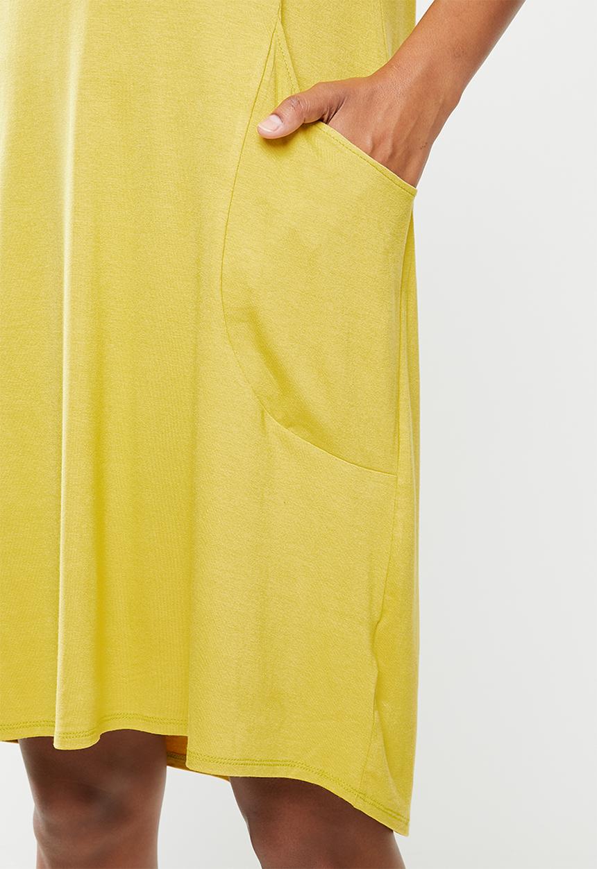 edit - Knit cocoon dress - yellow