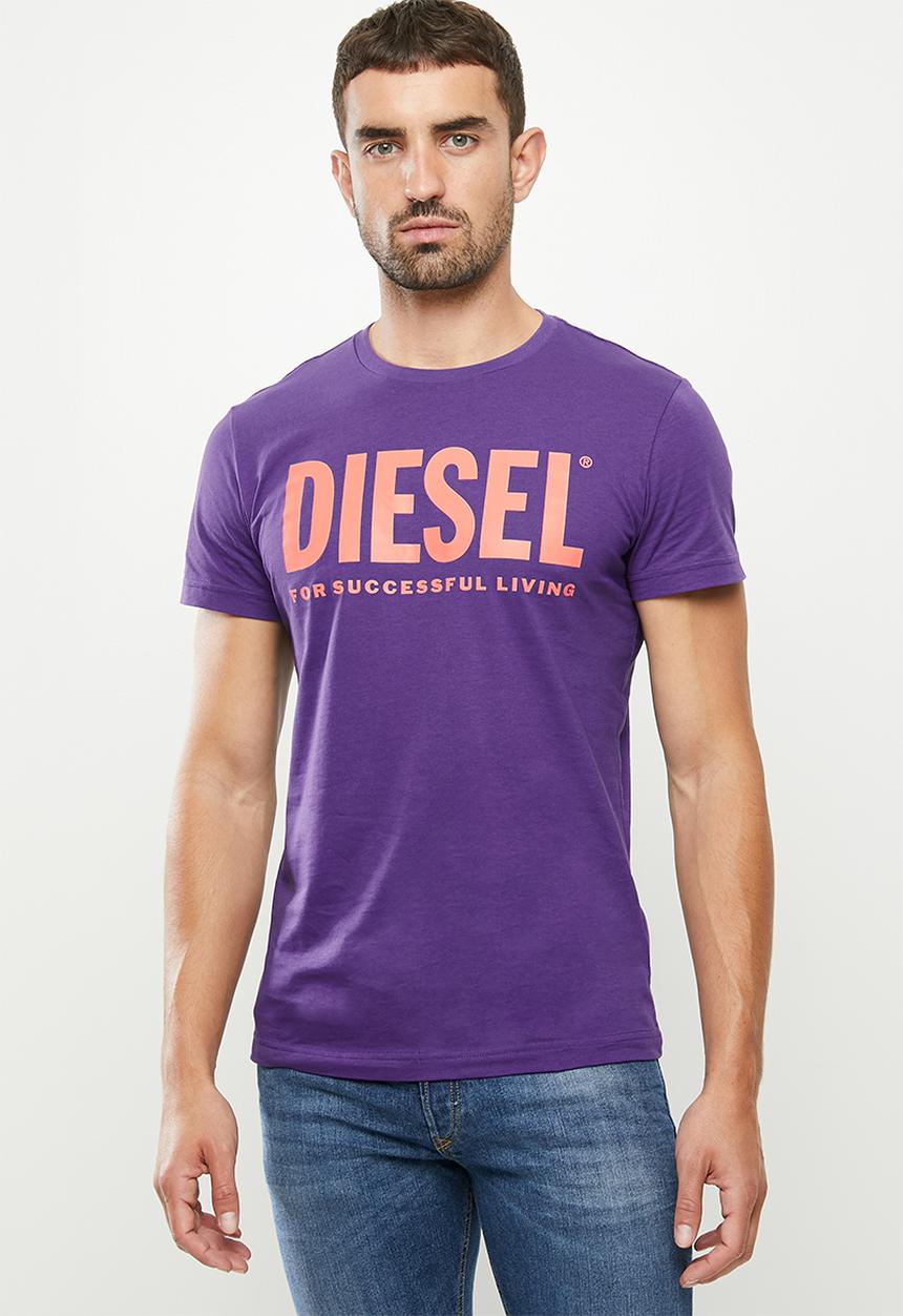 Diesel  - T-diego-logo T-shirt - purple