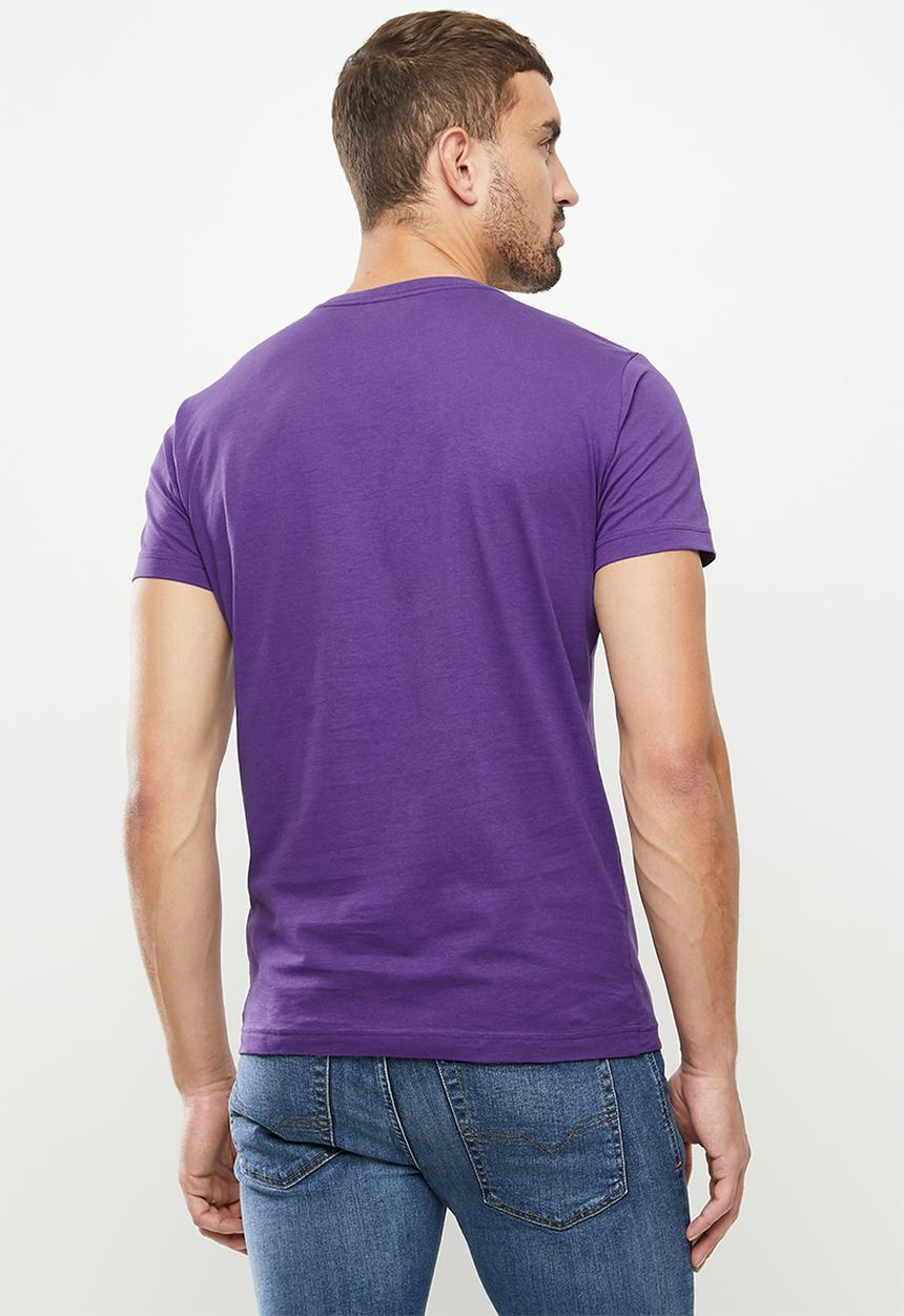 Diesel  - T-diego-logo T-shirt - purple
