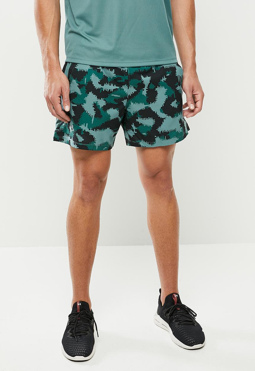 Under Armour - Ua launch sw 5'' camo short - teal & black