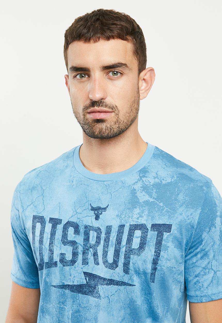 Under Armour - Ua project rock disrupt short sleeve tee - blue