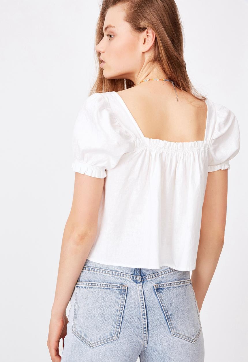 Cotton On - Babydoll blouse - white