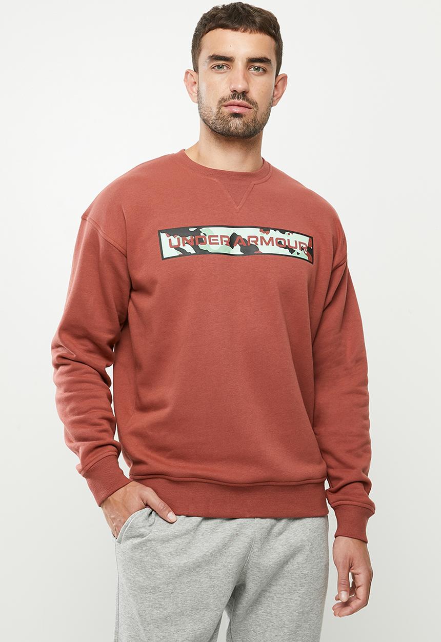 Under Armour - Ua rival fleece camo wm crew sweat - red