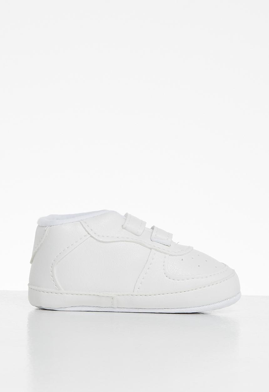 Pop Candy - Baby girls velcro strap sneaker - white