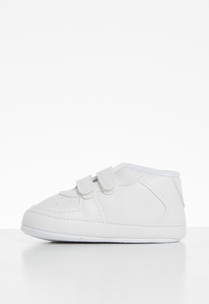 Pop Candy - Baby girls velcro strap sneaker - white