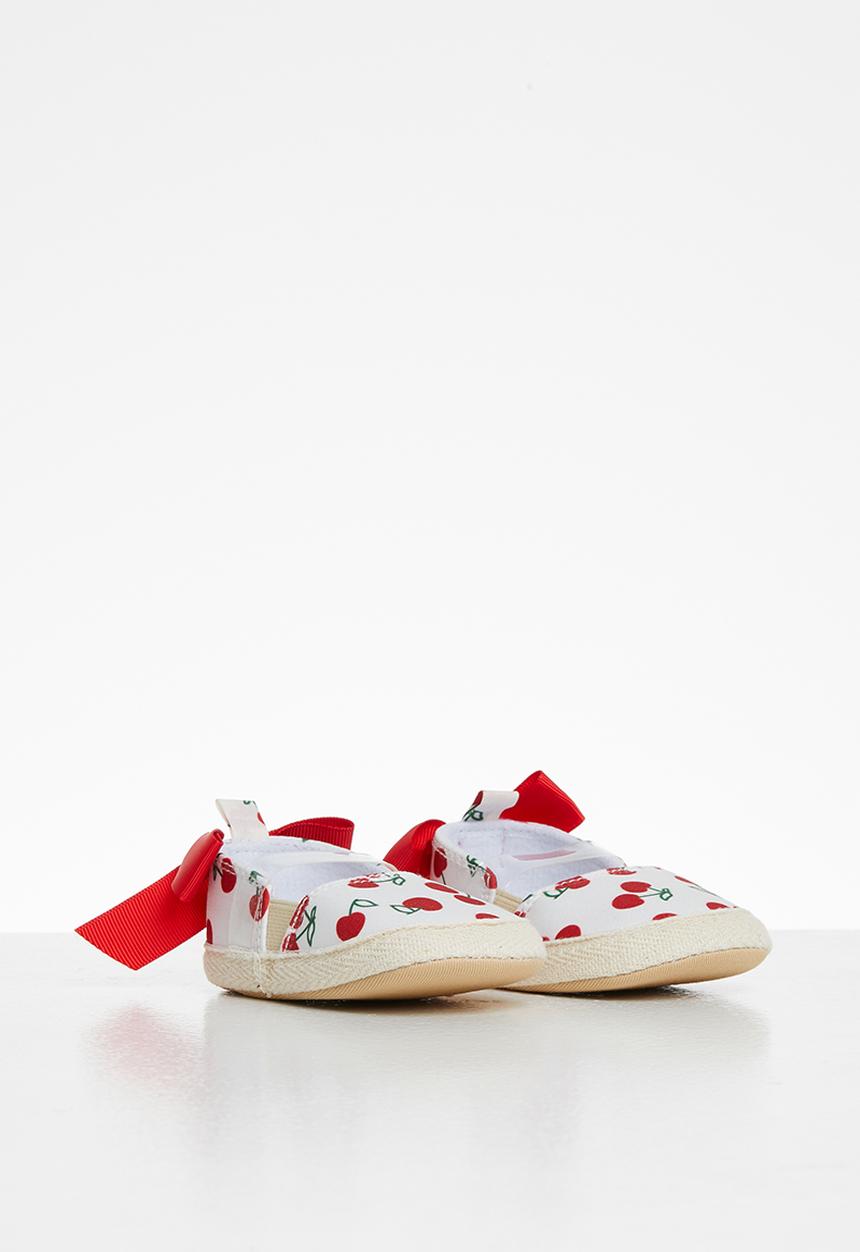 Pop Candy - Girls cherry pump - white & red