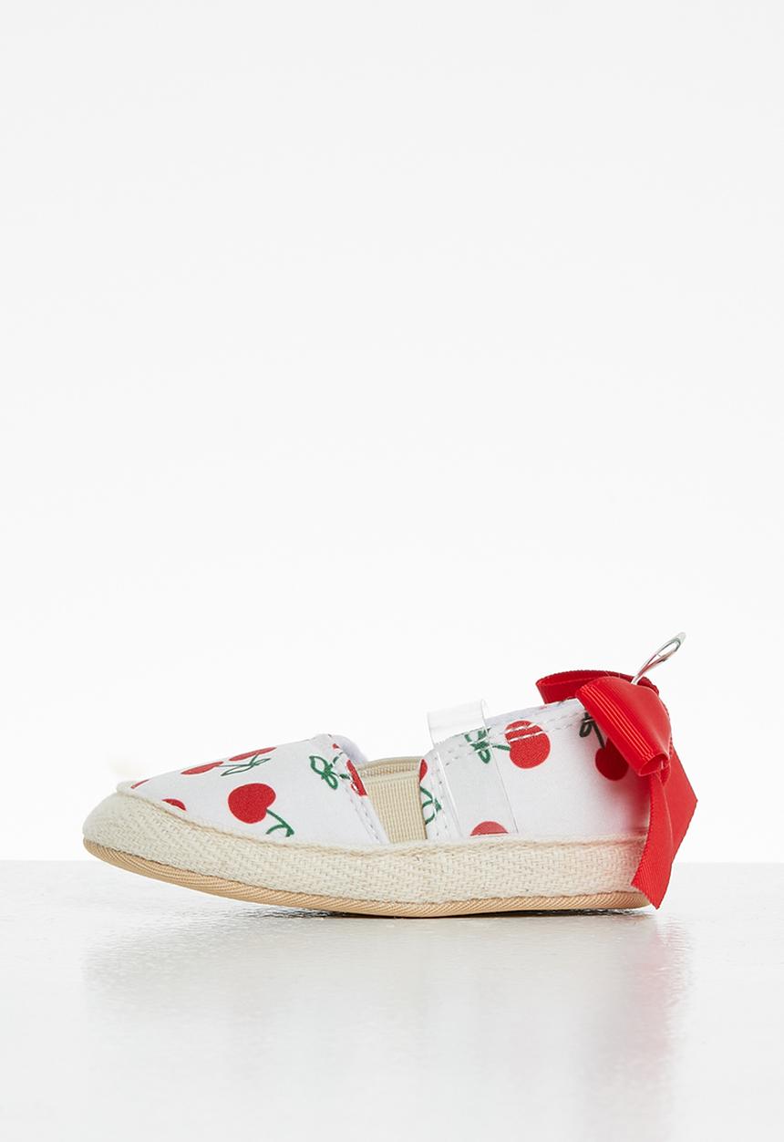 Pop Candy - Girls cherry pump - white & red