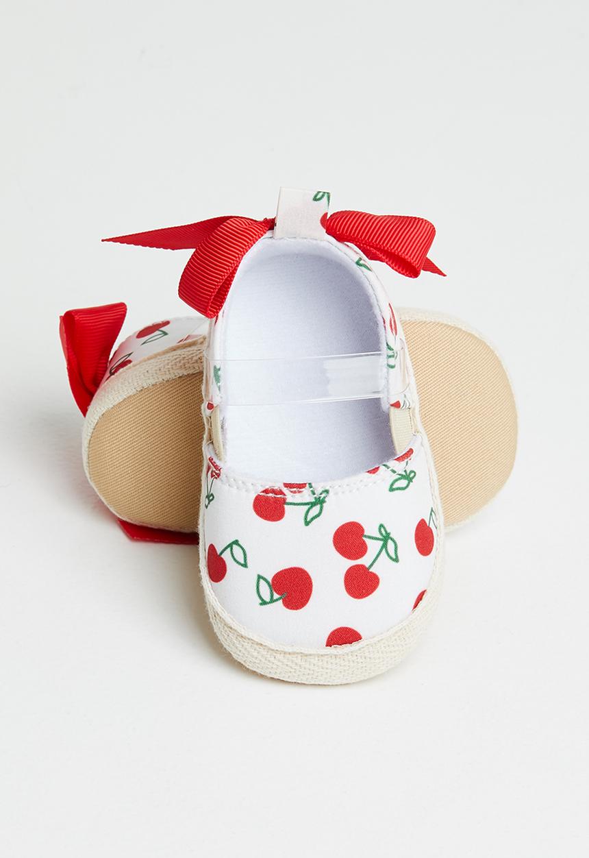 Pop Candy - Girls cherry pump - white & red