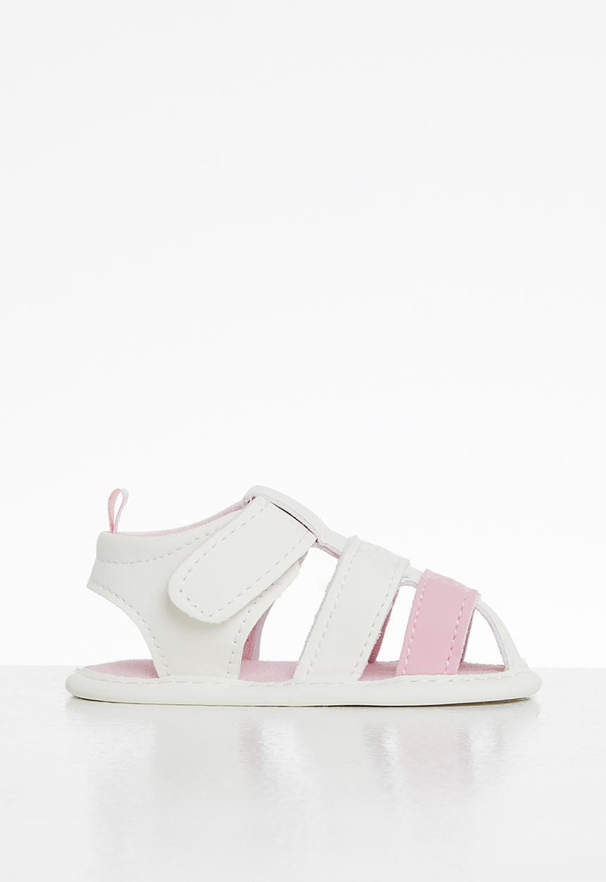 Pop Candy - Girls strap sandal - pink & white
