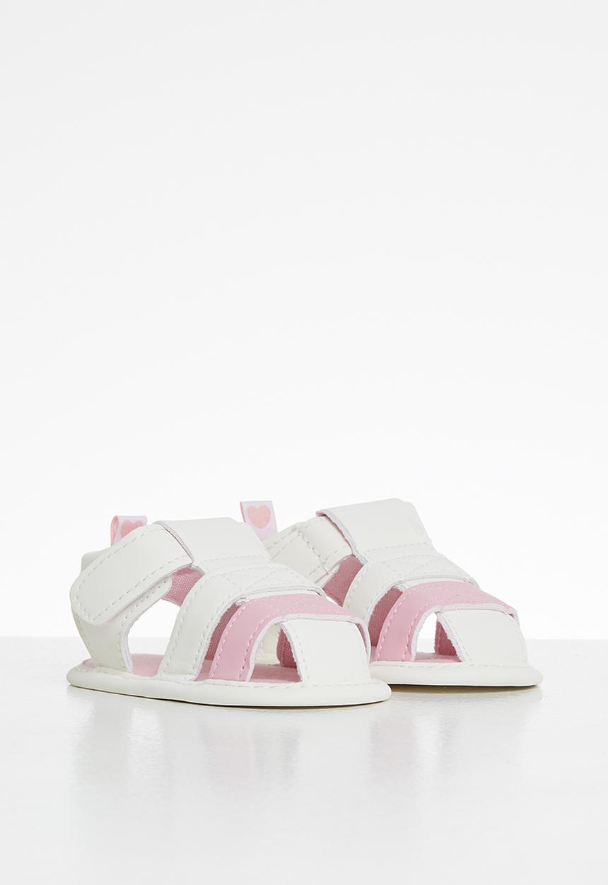 Pop Candy - Girls strap sandal - pink & white