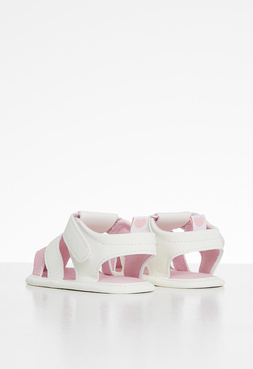 Pop Candy - Girls strap sandal - pink & white