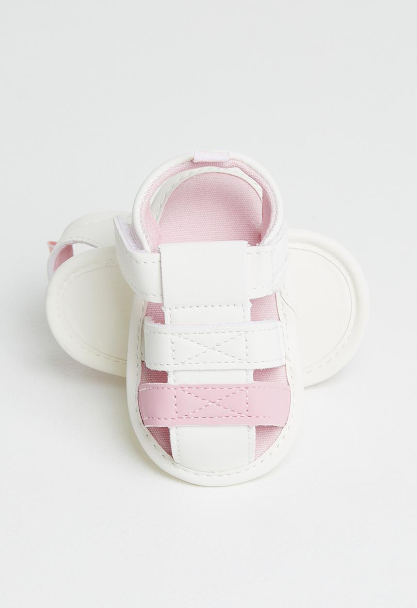 Pop Candy - Girls strap sandal - pink & white