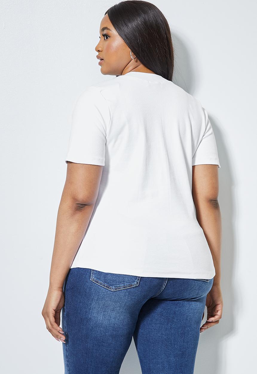 Superbalist - 2 Pack rib high neck tees - black & white