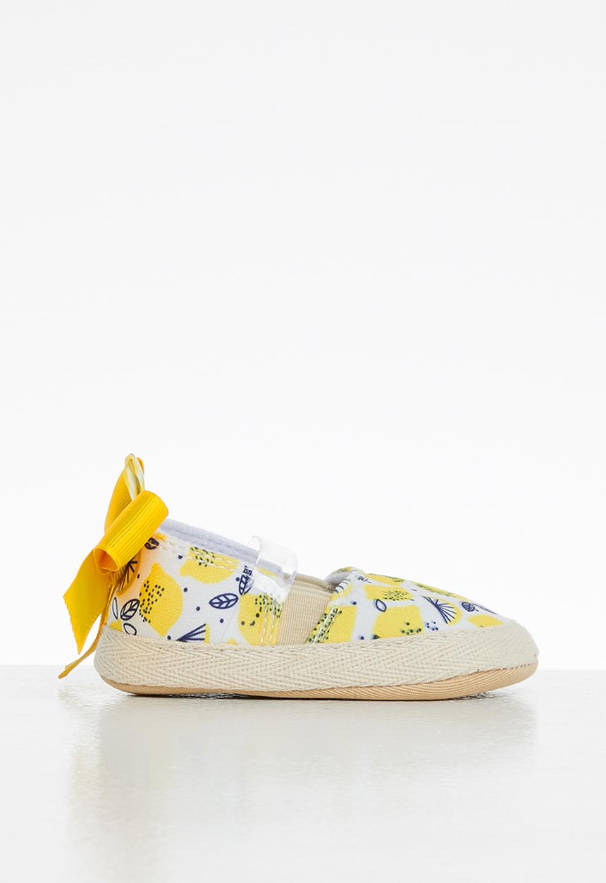 Pop Candy - Girls lemon pump - white & yellow