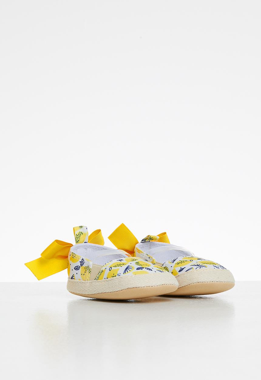 Pop Candy - Girls lemon pump - white & yellow