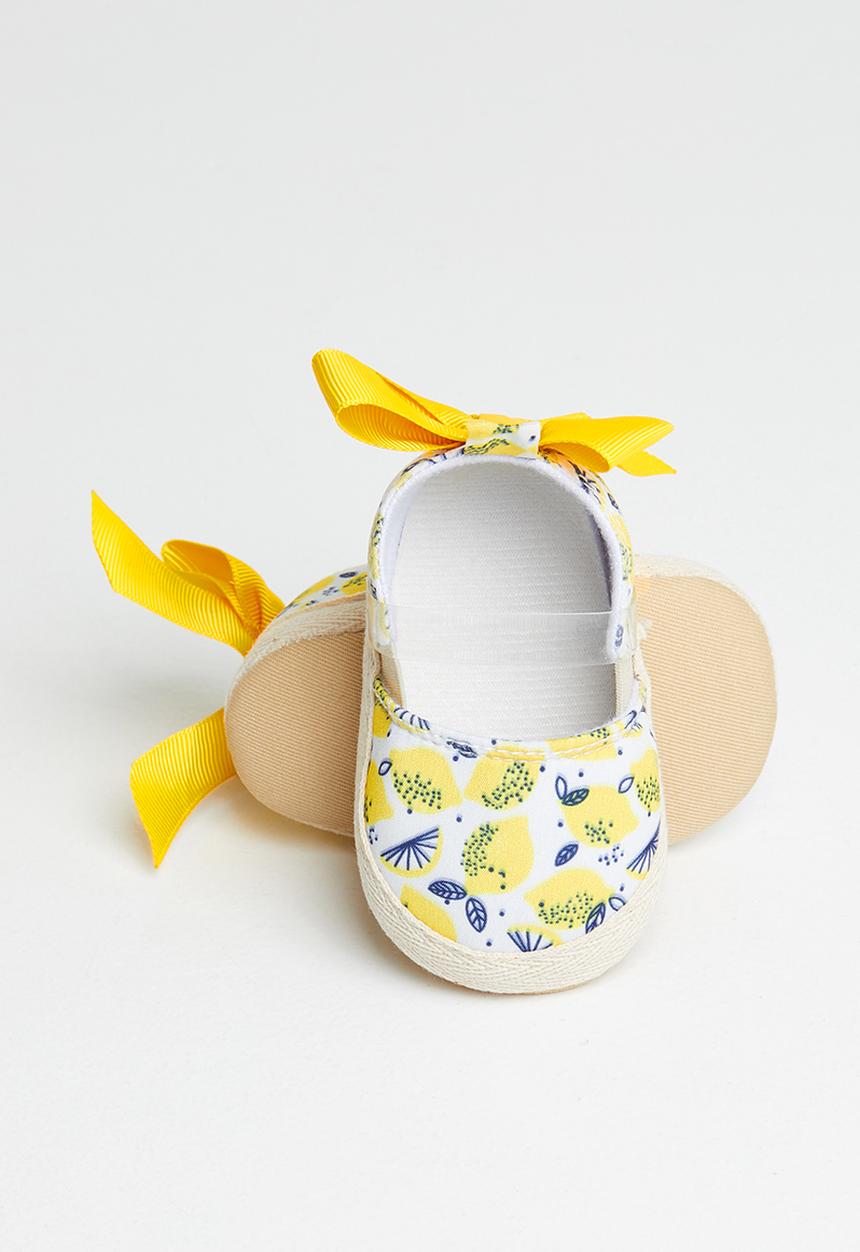 Pop Candy - Girls lemon pump - white & yellow