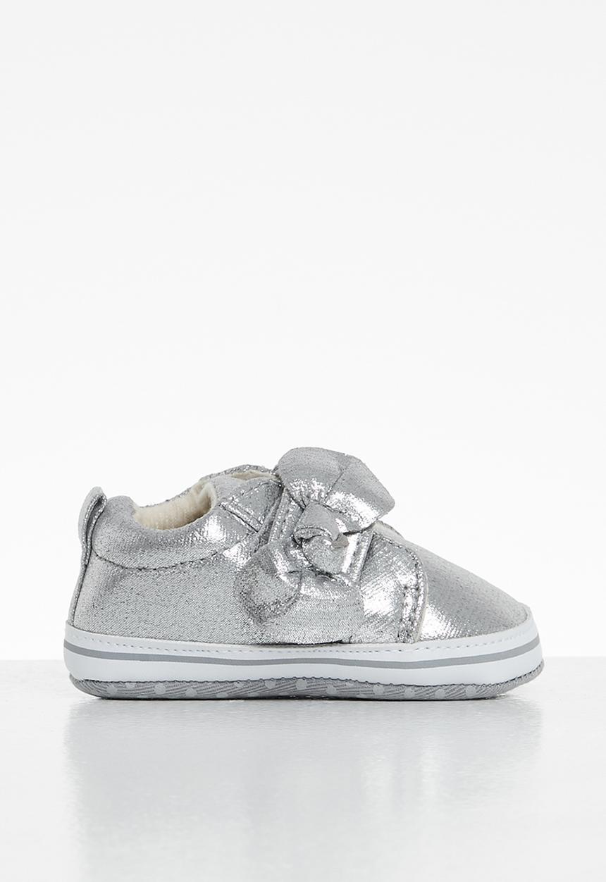 Pop Candy - Girls metallic slip on - silver