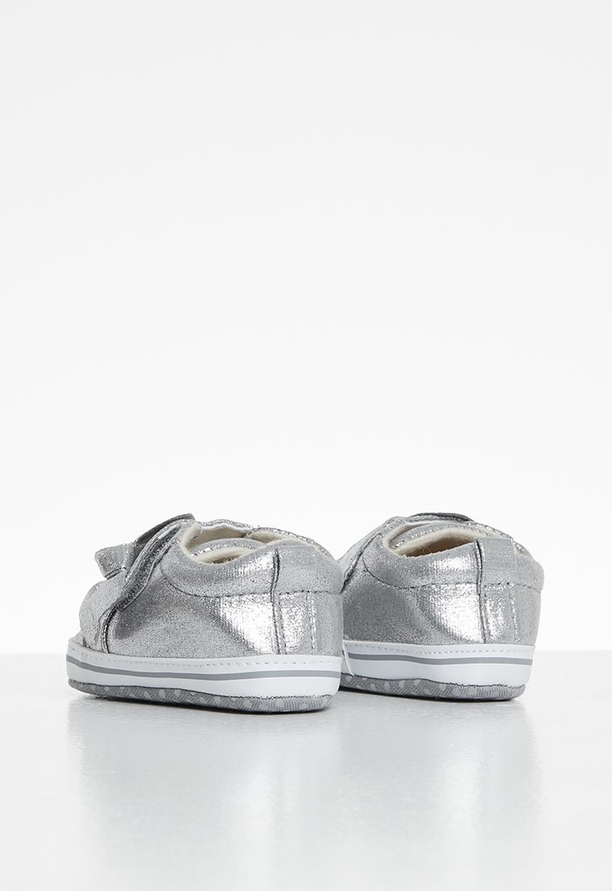Pop Candy - Girls metallic slip on - silver