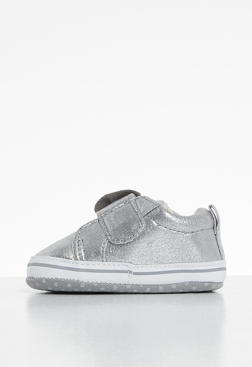 Pop Candy - Girls metallic slip on - silver
