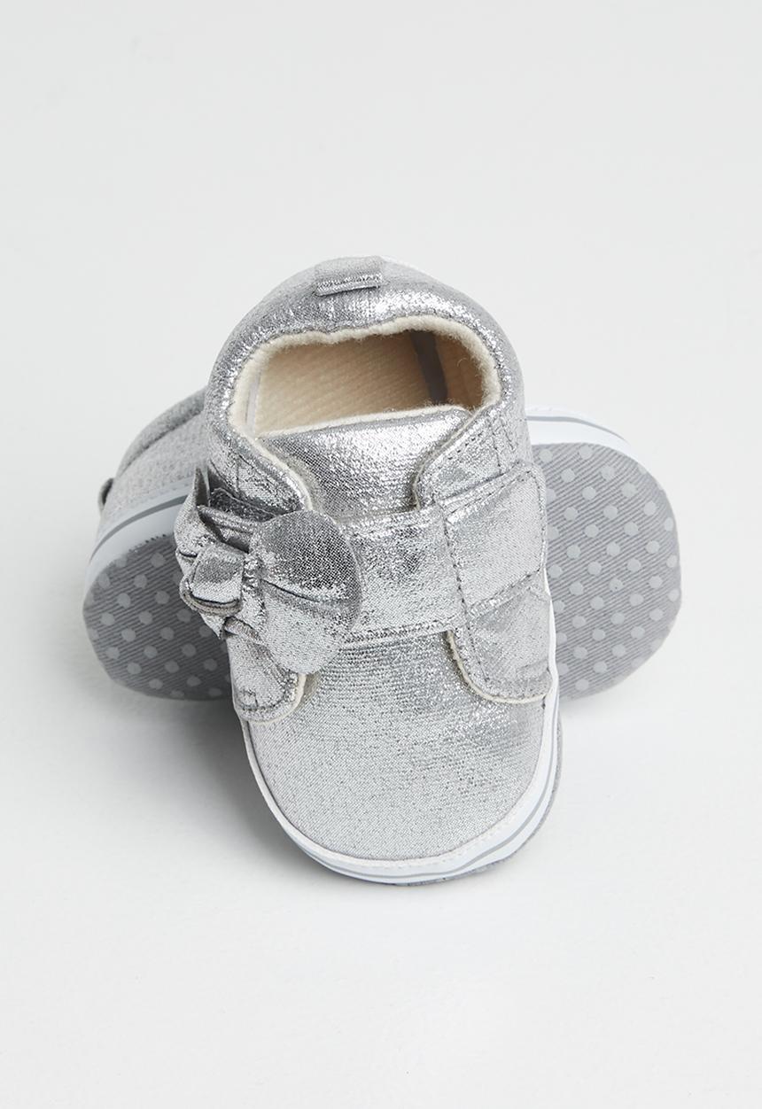 Pop Candy - Girls metallic slip on - silver
