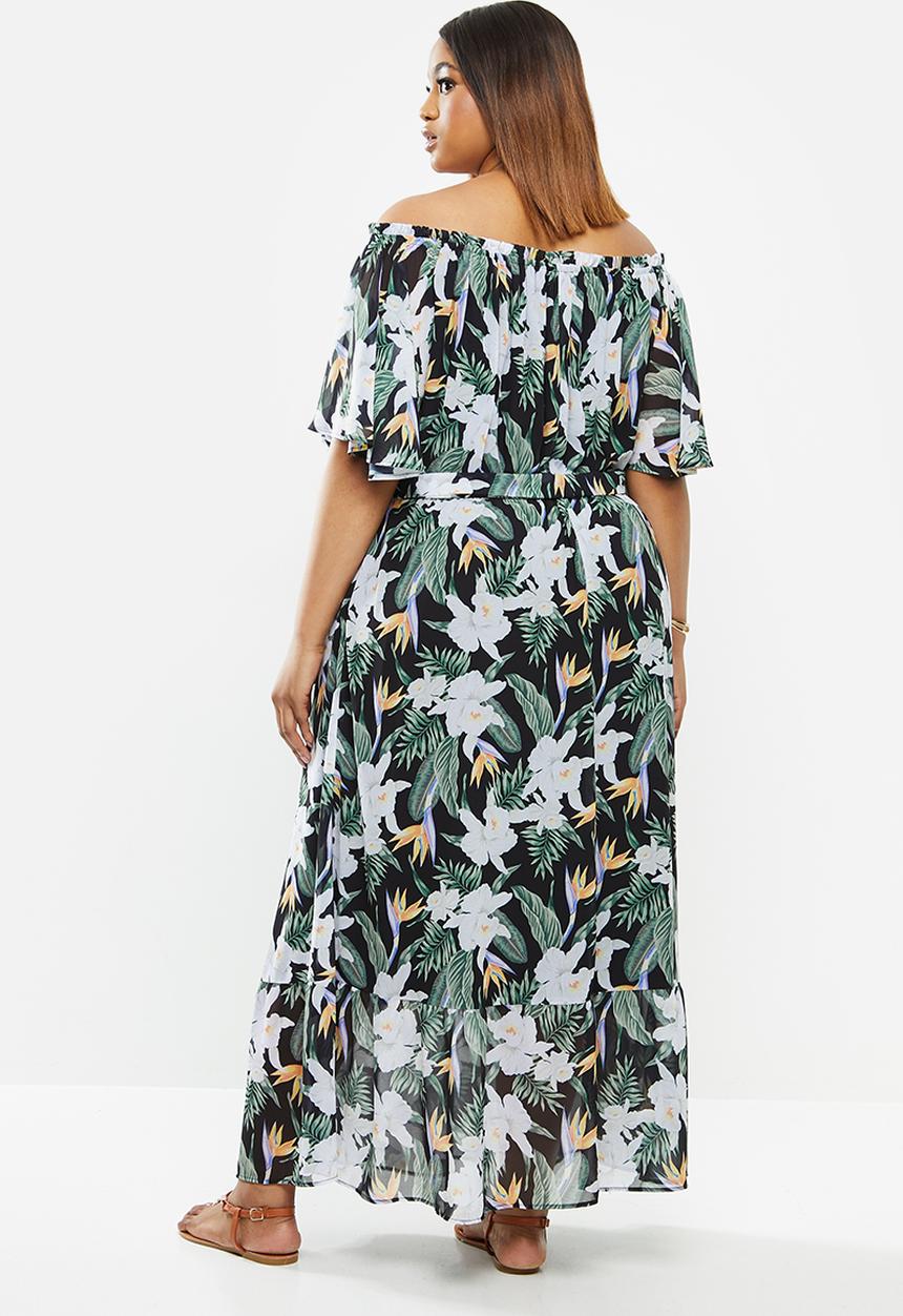 edit Plus - Chiffon tiered maxi - multi