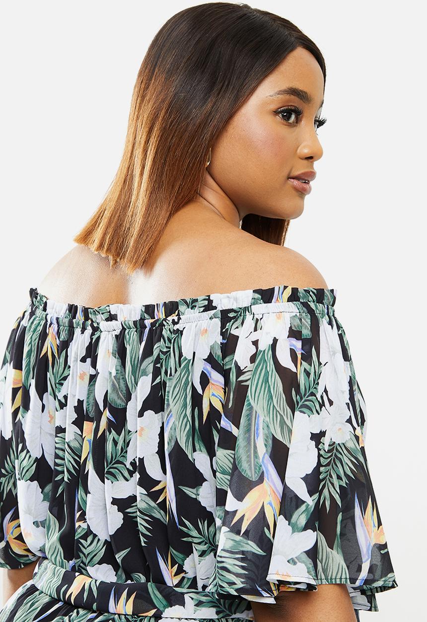 edit Plus - Chiffon tiered maxi - multi