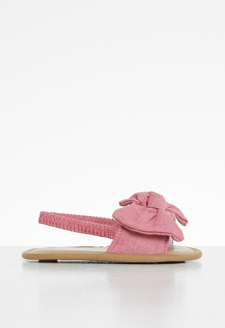 Pop Candy - Girls bow elastic sandal - dark pink
