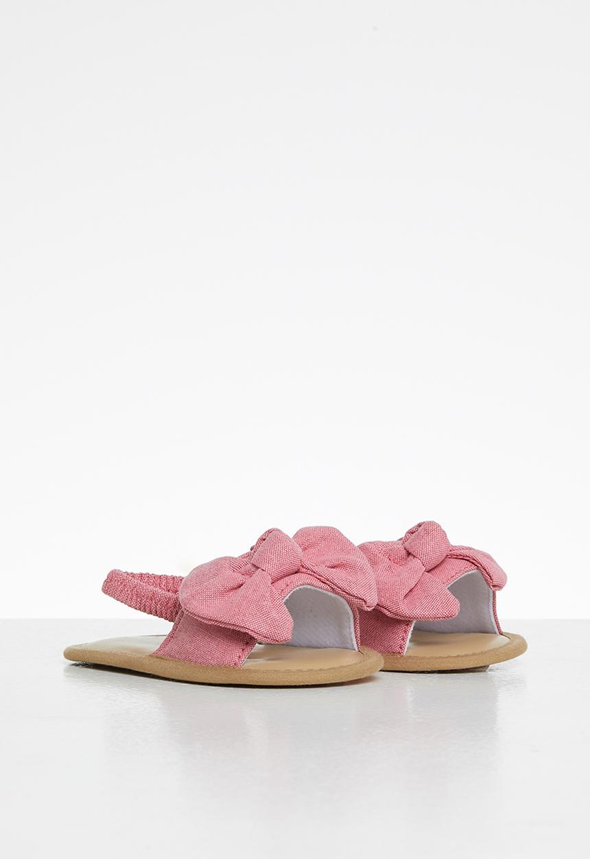 Pop Candy - Girls bow elastic sandal - dark pink