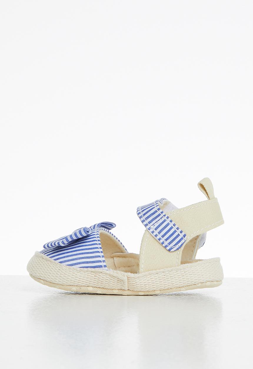 Pop Candy - Girls stripe bow sandal - blue