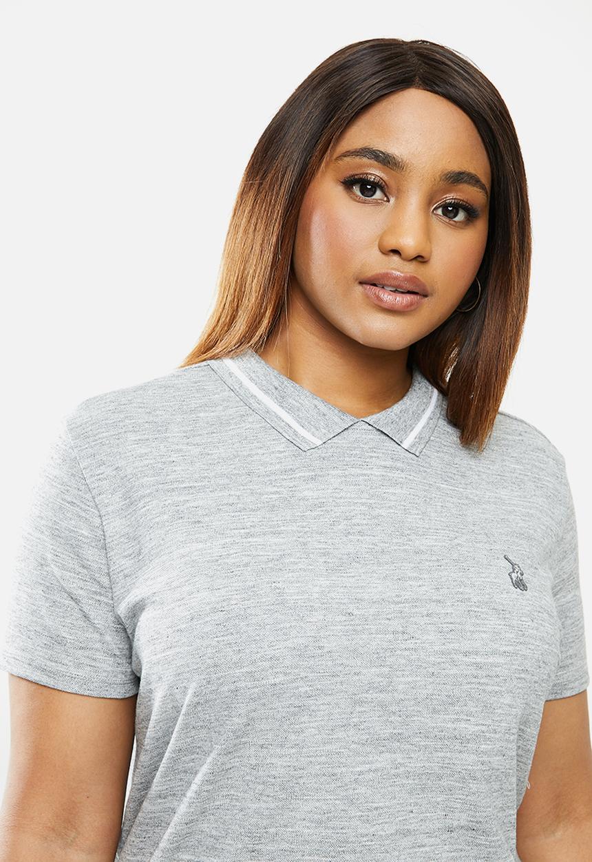 POLO - Plus Bella short sleeve stretch golfer dress - grey 