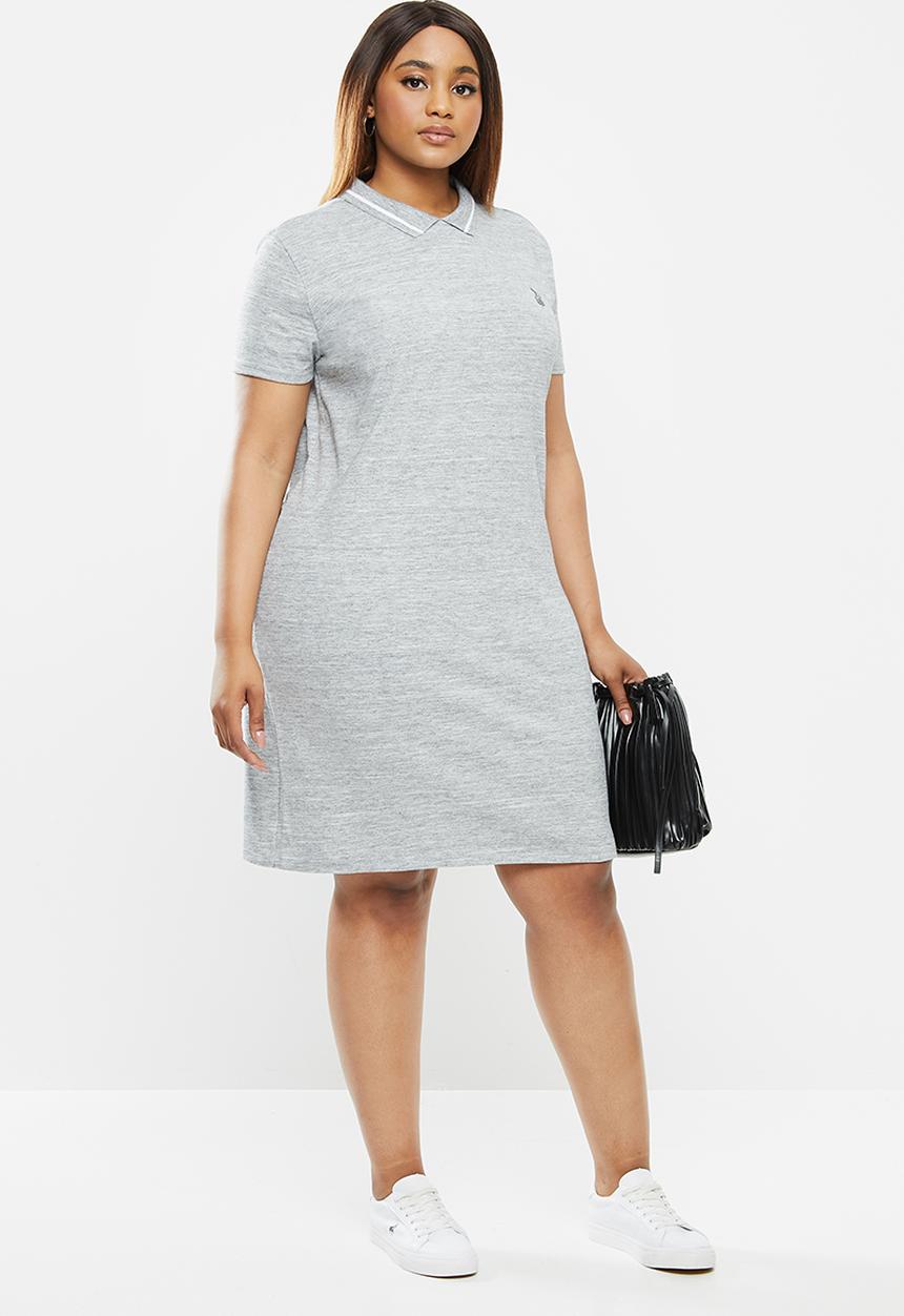 POLO - Plus Bella short sleeve stretch golfer dress - grey 