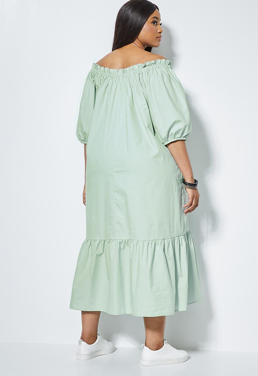 Superbalist - Off the shoulder maxi dress - green