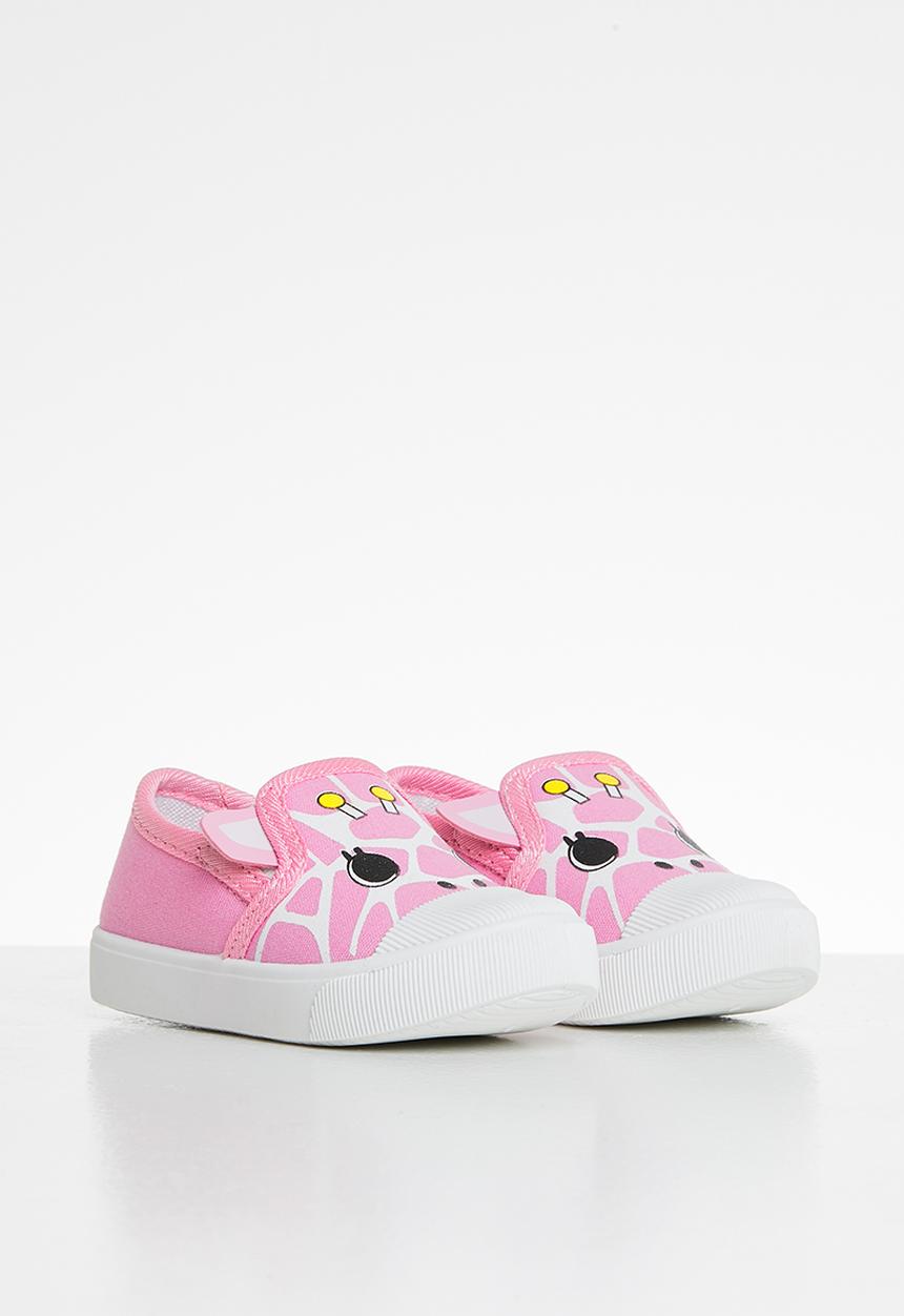 Pop Candy - Girls giraffe slip on - pink