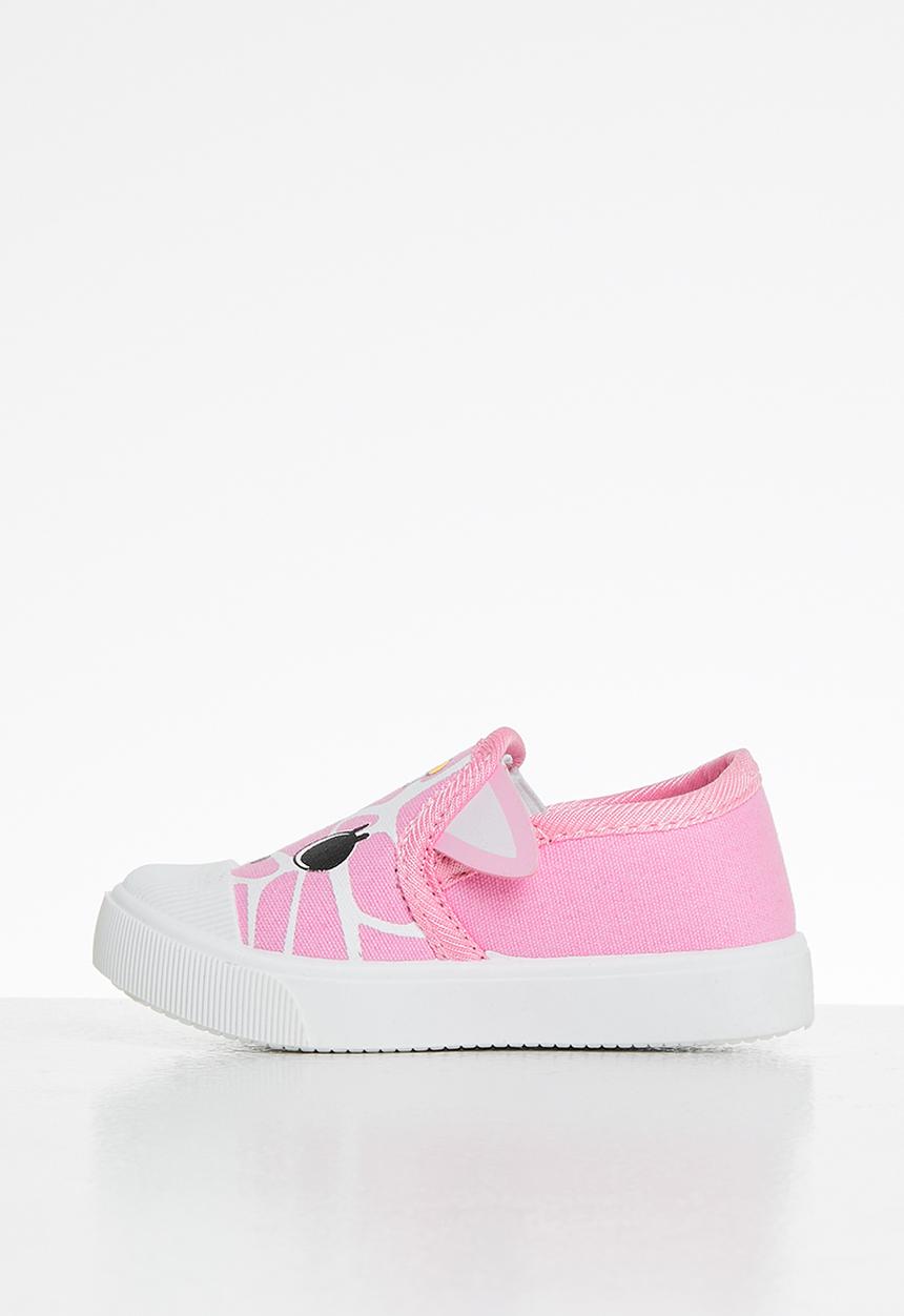 Pop Candy - Girls giraffe slip on - pink