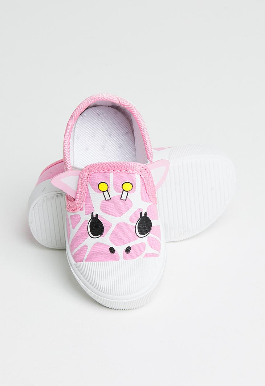 Pop Candy - Girls giraffe slip on - pink