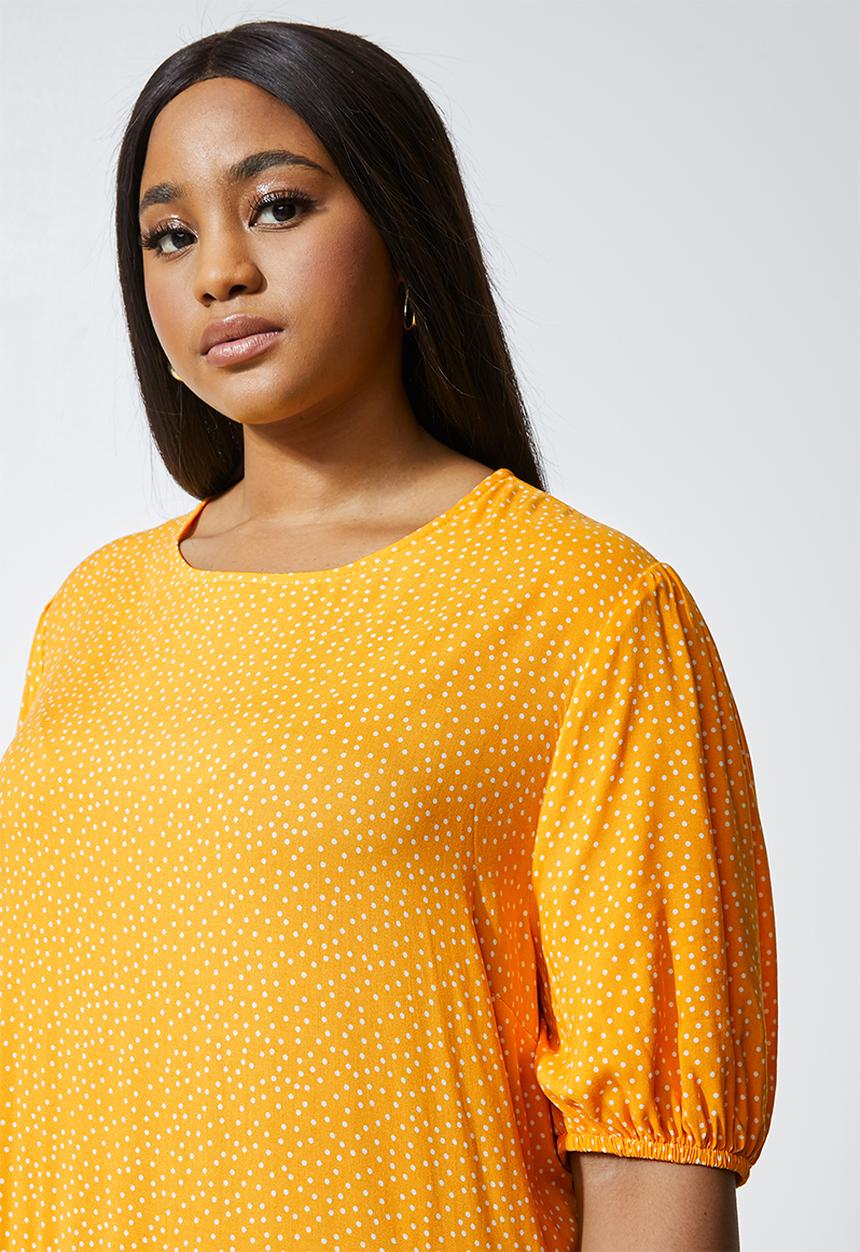 Superbalist - Woven tiered dress - yellow & white
