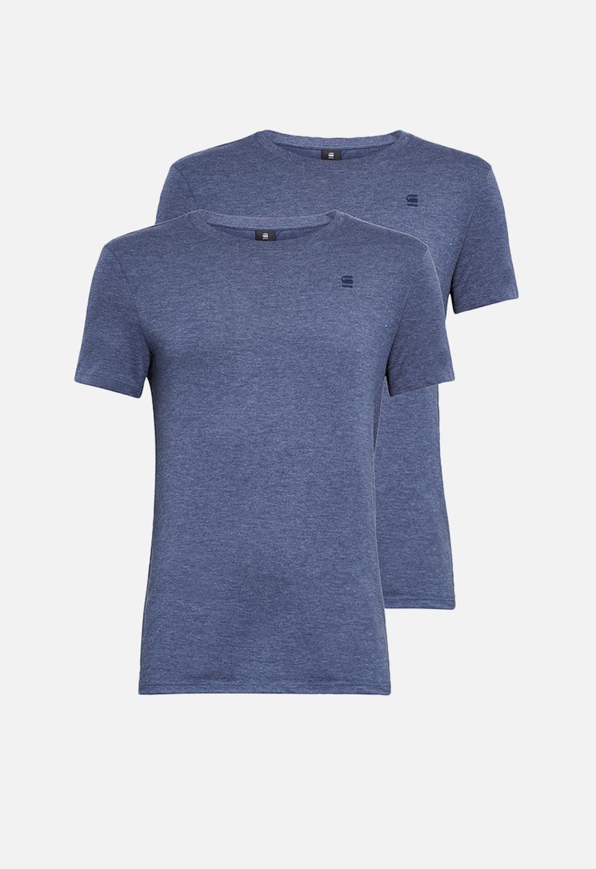 G-STAR - Base htr r short sleeve 2-pack tee - blue