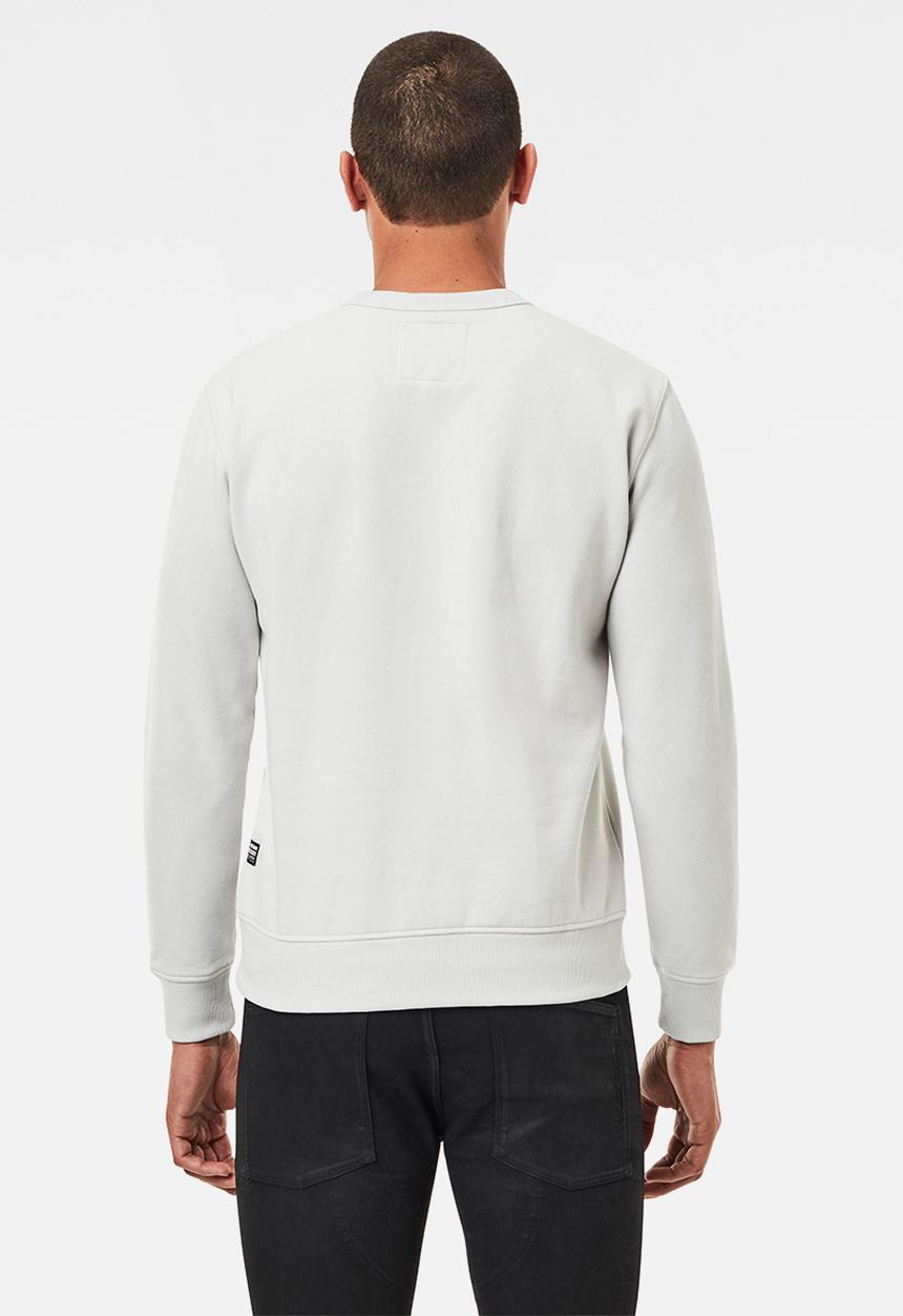 G-STAR - Raw dot box graphic r long sleeve sweater - grey