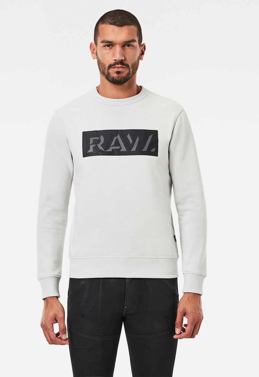 G-STAR - Raw dot box graphic r long sleeve sweater - grey