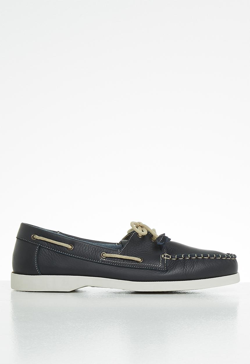 Grasshoppers - Timbego boat leather - natan navy