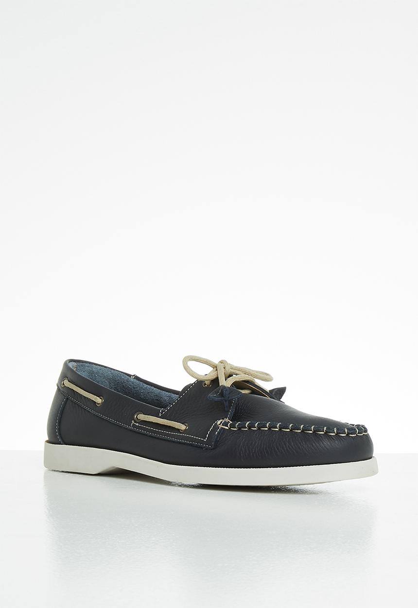 Grasshoppers - Timbego boat leather - natan navy
