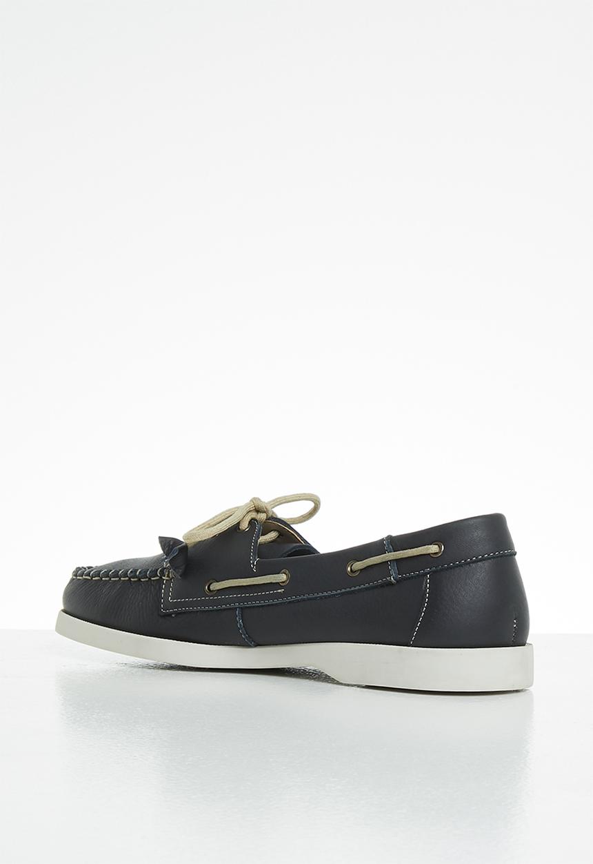 Grasshoppers - Timbego boat leather - natan navy
