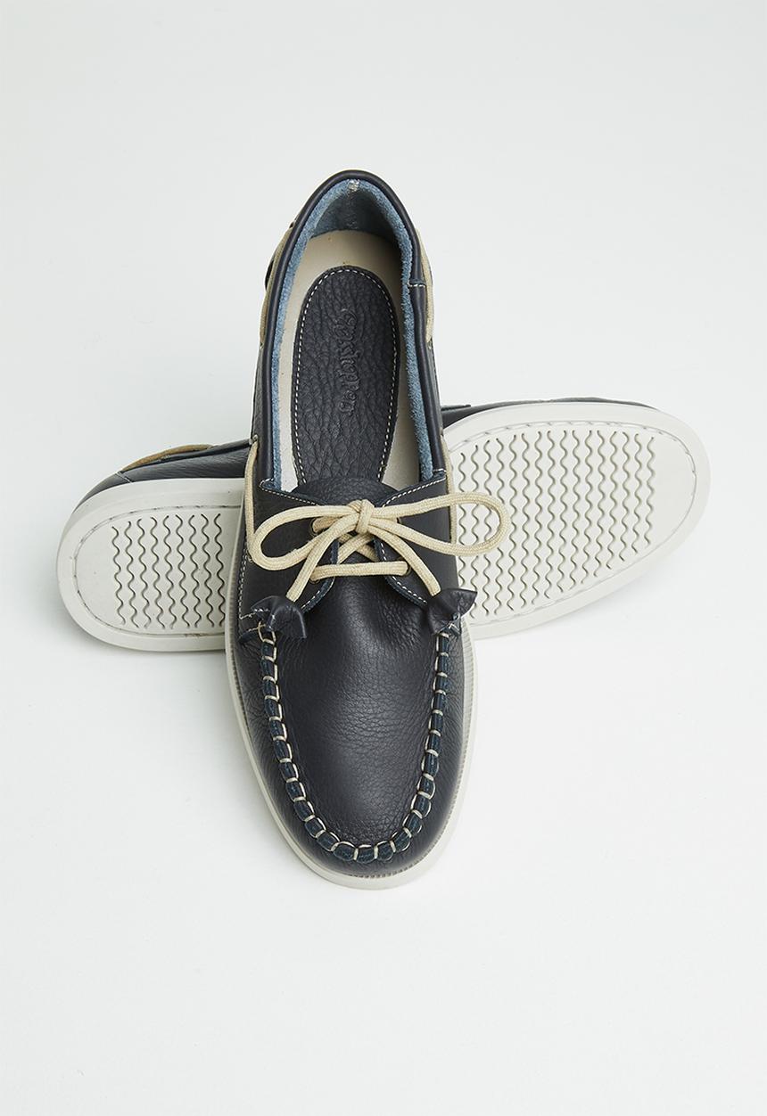 Grasshoppers - Timbego boat leather - natan navy