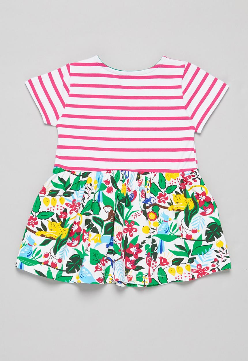 Pop Candy - Girls stripe & floral dress - multi